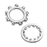 Rosette elastiche dentatura interna a denti spazziati UNI 8841-J - DIN 6797/J