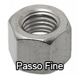 Dadi esagonali alti passo fine - MB UNI 5587 - ISO 4033