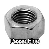Dadi esagonali medi passo fine - MB UNI 5588 - DIN 934 - ISO 4032