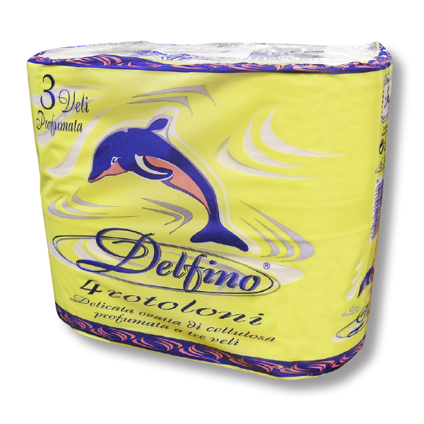 CARTA IGIENICA 3VELI DELFINO 4 ROTOLI PROF