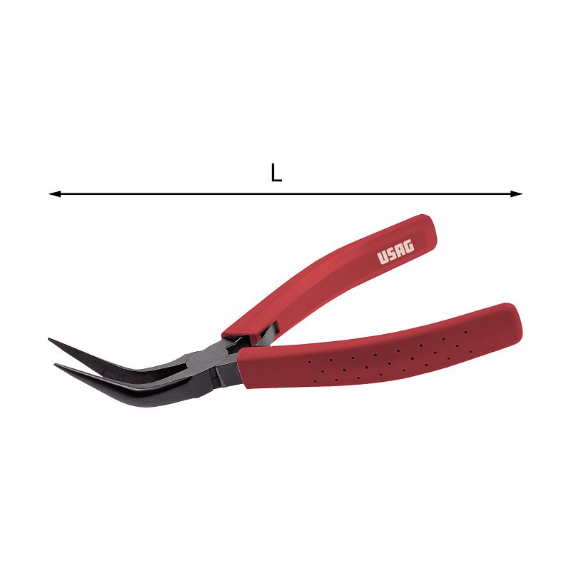 Pinza a becchi mezzotondi extra lunghi piegati a 40° 017/6