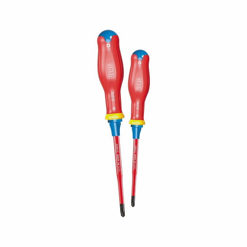Serie di 2 giraviti SLIM per viti con impronta combinata 1000 V 091 DPZB/SE2