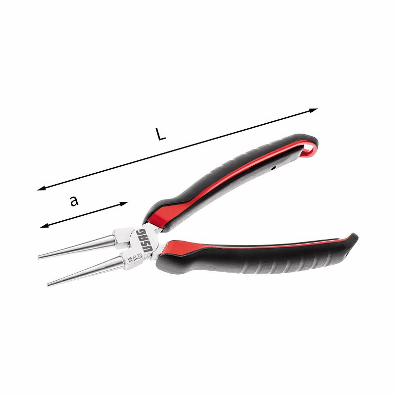 Pinza a becchi tondi lunghi diritti 114 AX
