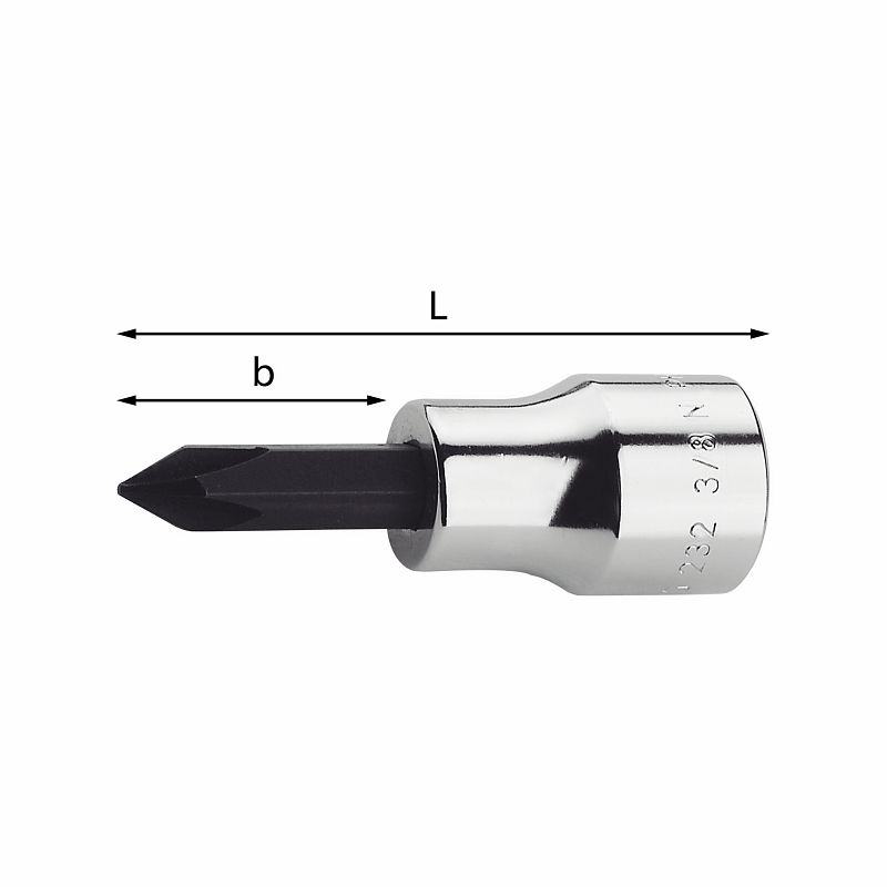 Chiavi a bussola per viti con impronta a croce PHILLIPS® 232 1/2 NPH