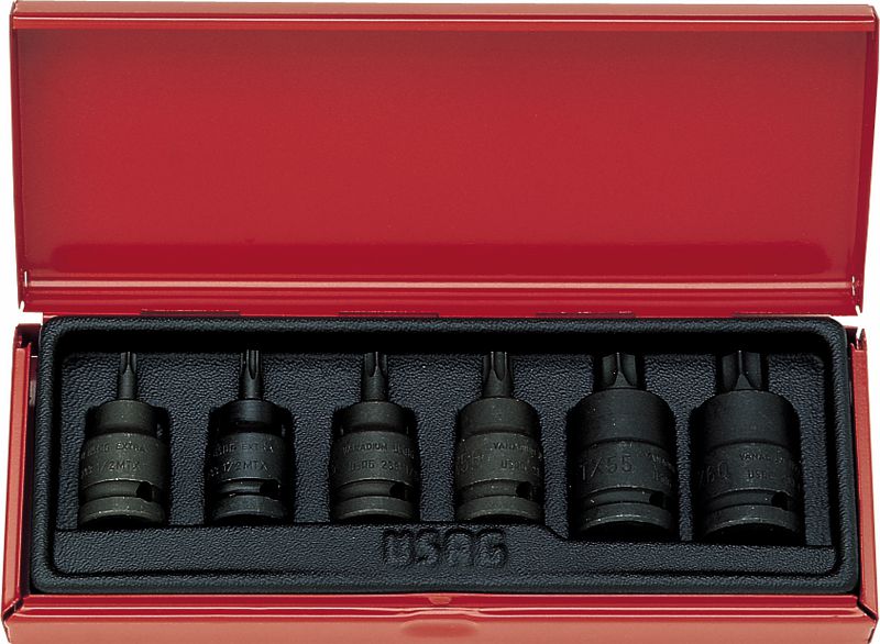 Assortimento in cassetta di ABS con bussole per viti con impronta TORX® (6 pz) 233 1/2 MNTX/C6