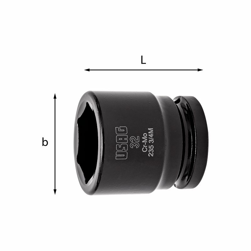 Chiavi a bussola macchina con bocca esagonale 235 3/4 M