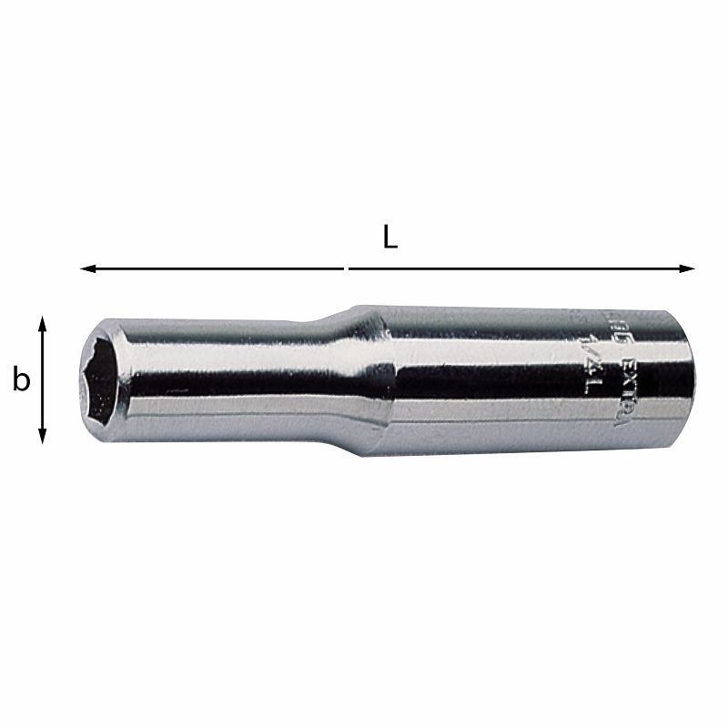 Chiavi a bussola lunghe con bocca esagonale 235 1/4 EL