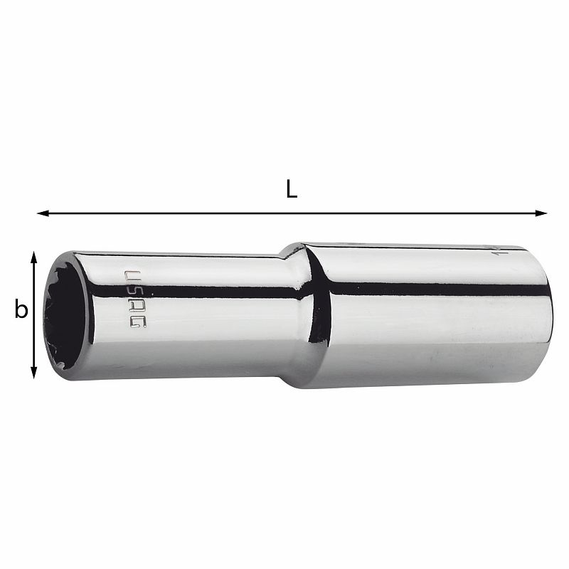 Chiavi a bussola lunghe con bocca poligonale 235 1/2 LN