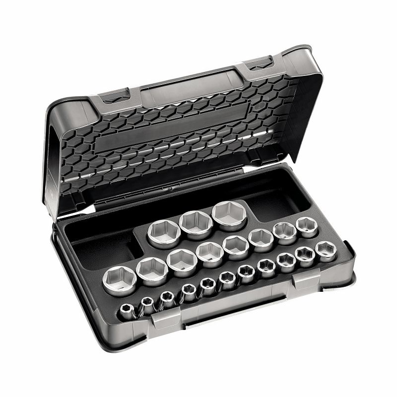 Assortimento in cassetta di ABS con bussole esagonali (22 pz) 235 1/2 EN/C22
