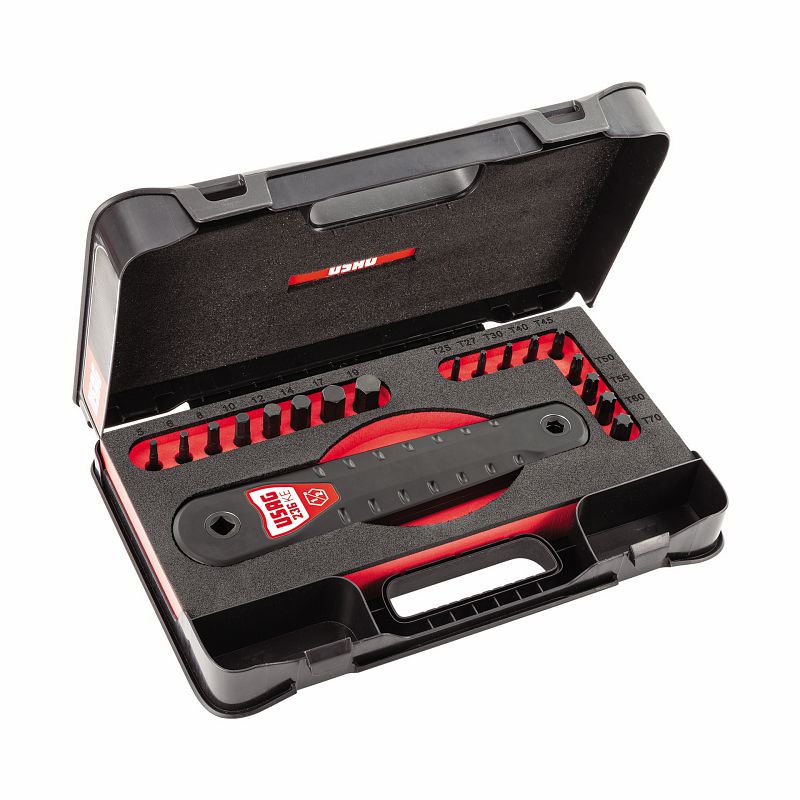 Assortimento in cassetta di ABS con prolunga a catena e inserti macchina (18 pz) 236 KE/C18