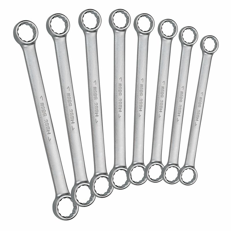 Serie di 8 chiavi poligonali doppie diritte 255 N/SE8