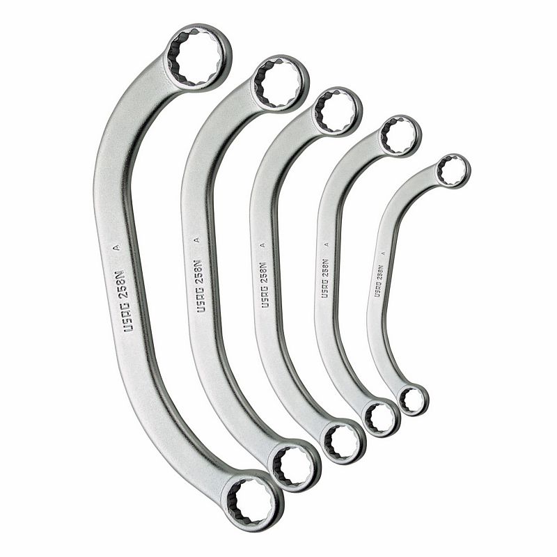 Serie di 5 chiavi poligonali doppie speciali 258 N/SE5