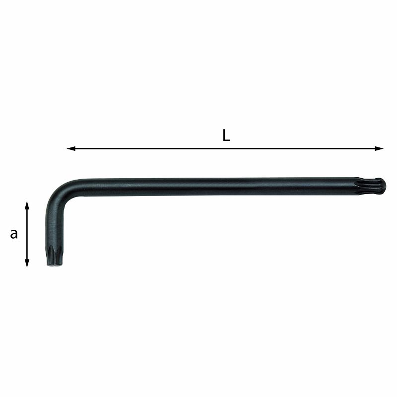Chiavi maschio lunghe piegate con testa sferica per viti con impronta TORX® 280 LTSTX