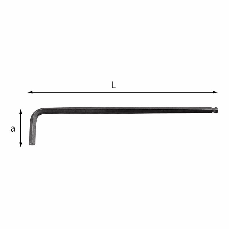 Chiavi maschio esagonale extra-lunghe piegate con testa sferica 280 XLTS