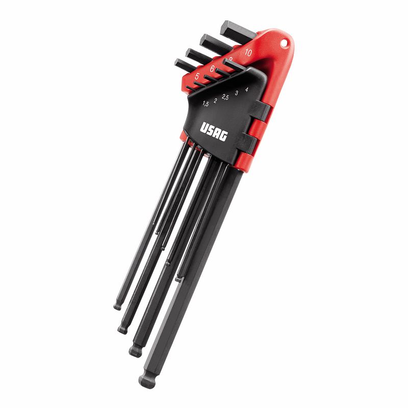 Serie di 9 chiavi maschio esagonale extra-lunghe a testa sferica 280 XLTS/S9