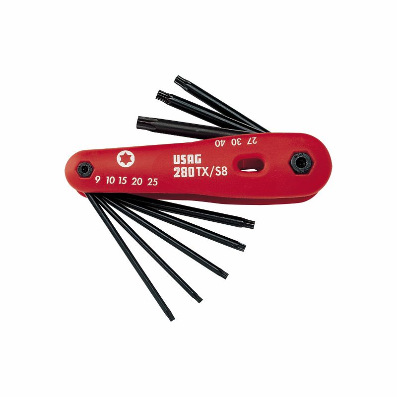Serie di 8 chiavi maschio per viti con impronta TORX® 280 TX/S8