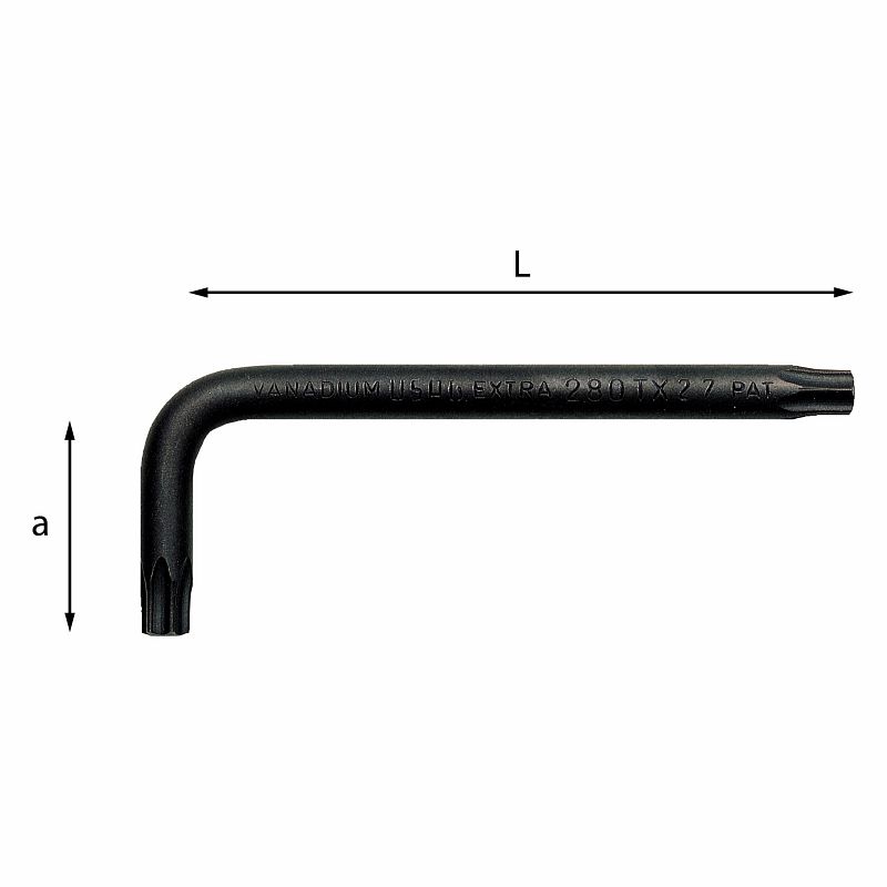Chiavi maschio piegate per viti con impronta TORX® 280 TX