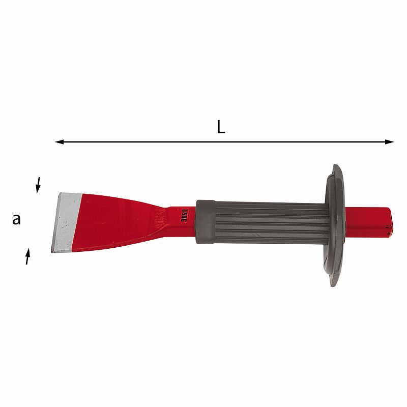 Scalpello a tagliente extralargo con paramano 353 A