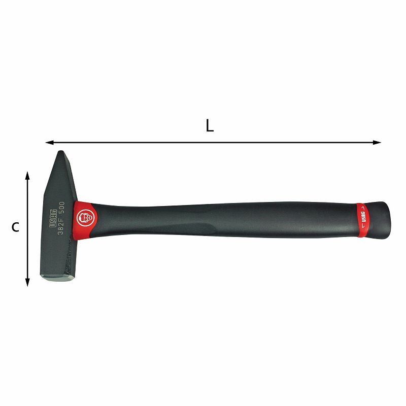 Martelli per meccanici manico in graphite 382 F