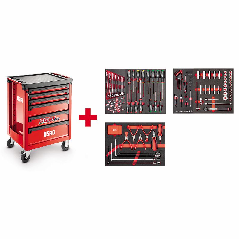 Carrello START con assortimento AUTORIPARAZIONE 495 MAA (155 pz) 516 ST6MA