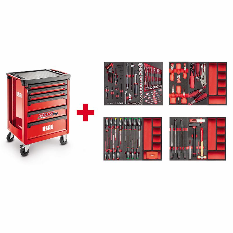 Carrello START con assortimento MANUTENZIONE 495 MB (156 pz) 516 ST6MM