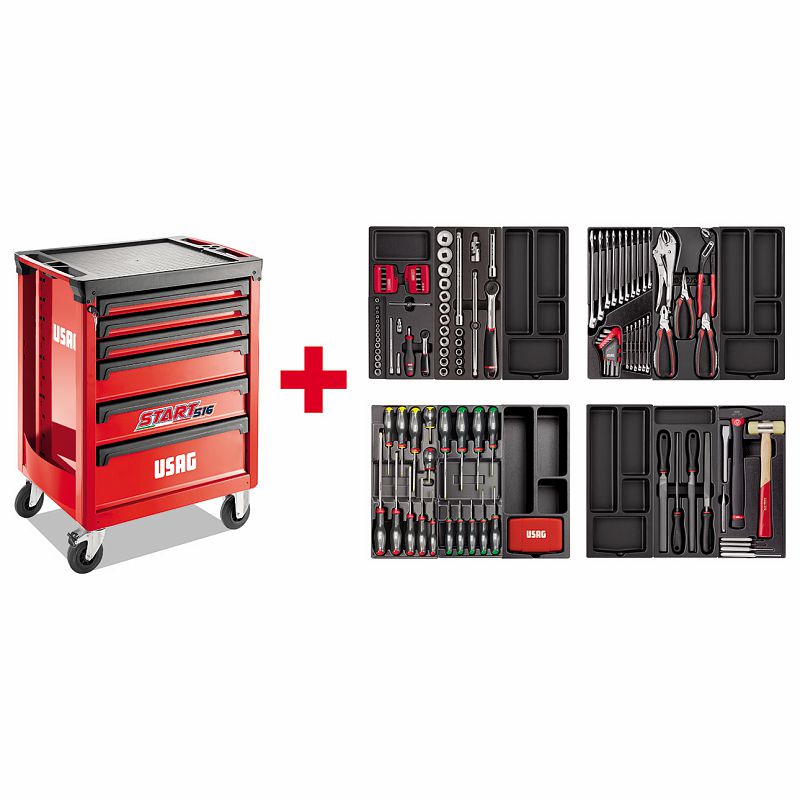 Carrello START con assortimento AUTORIPARAZIONE 495 PM (154 pz) 516 ST6PM