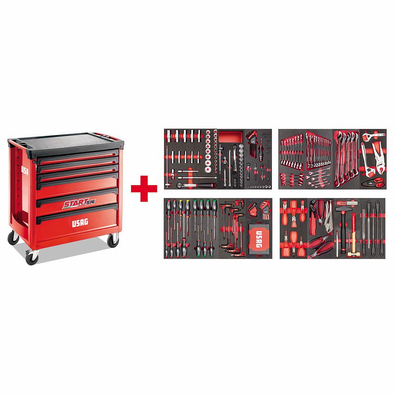Carrello START con assortimento MANUTENZIONE 495 MC (300 pz) 516 STXL6MM
