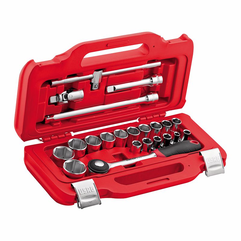 Assortimento in cassetta modulare con bussole esagonali (22 pz) 601 1/2 J22