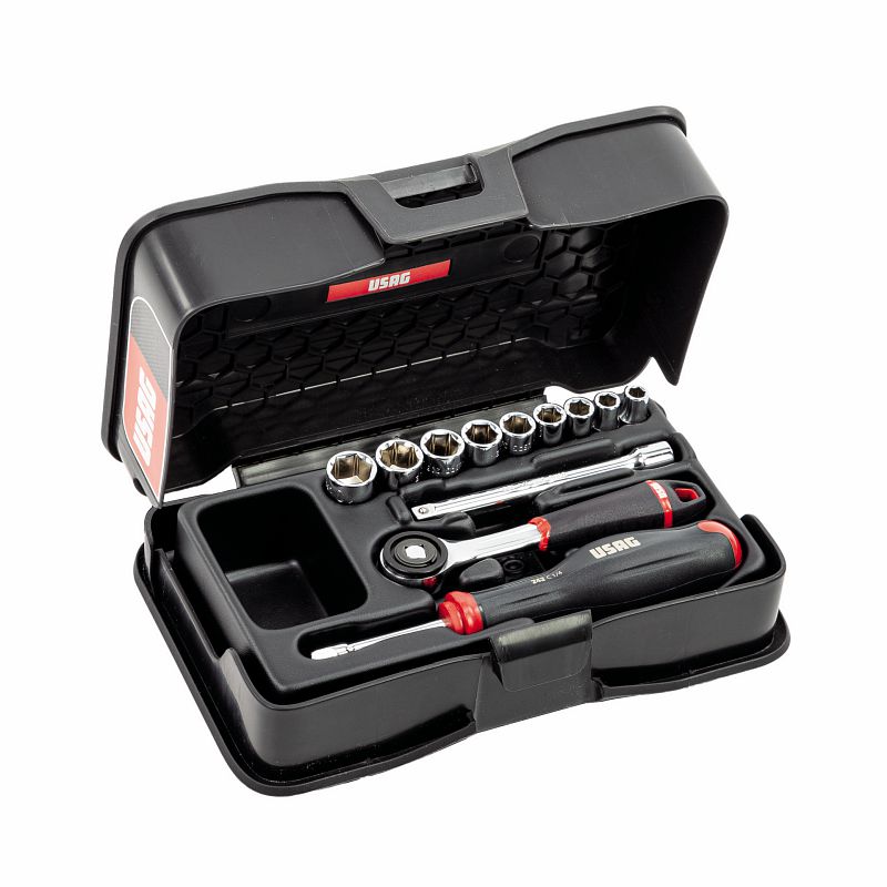 Assortimento in cassetta di ABS con bussole esagonali (12 pz) 605 1/4 ED