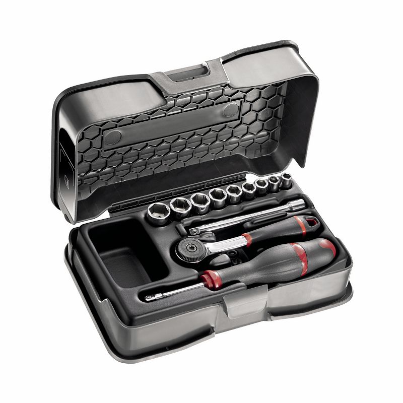 Assortimento in cassetta di ABS con bussole esagonali (12 pz) 605 1/4 EA