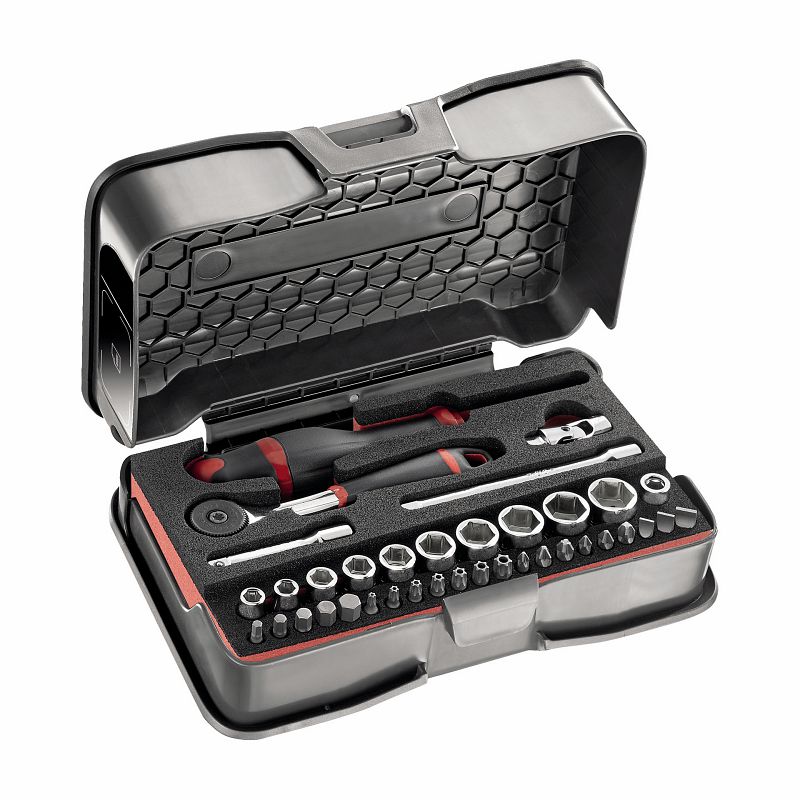 Assortimento in cassetta di ABS con bussole esagonali (37 pz) 608 1/4 EA