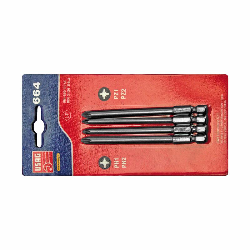 Assortimento in blister (4 pz) - attacco 1/4" 664 S4/100